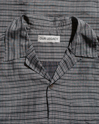 lost & found Our Legacy Our Legacy Heusen Shirt Shortsleeve Picnic Check Cotton Silk