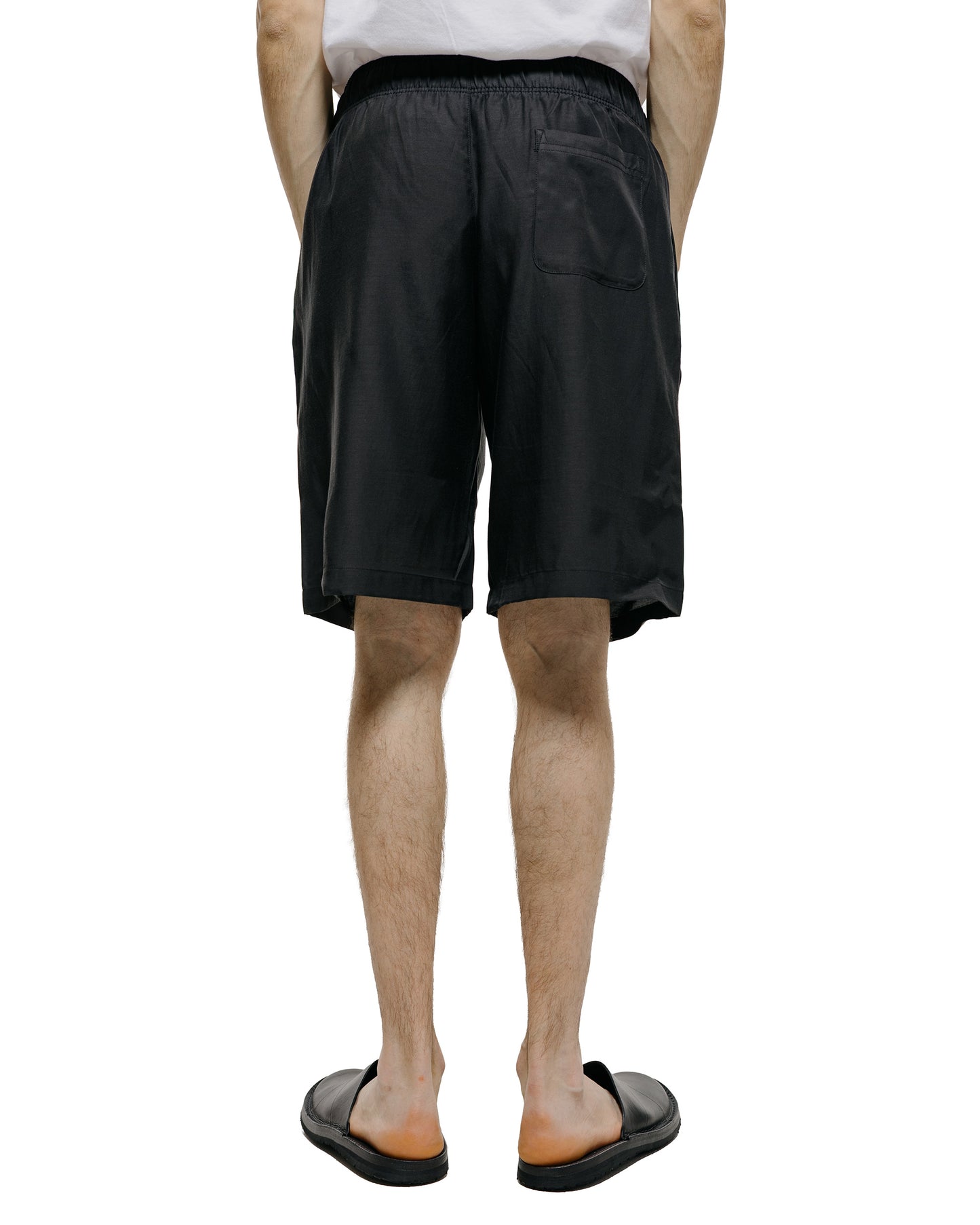 lost & found Our Legacy Our Legacy Leisure Shorts Still Black Calm Cupro Cotton