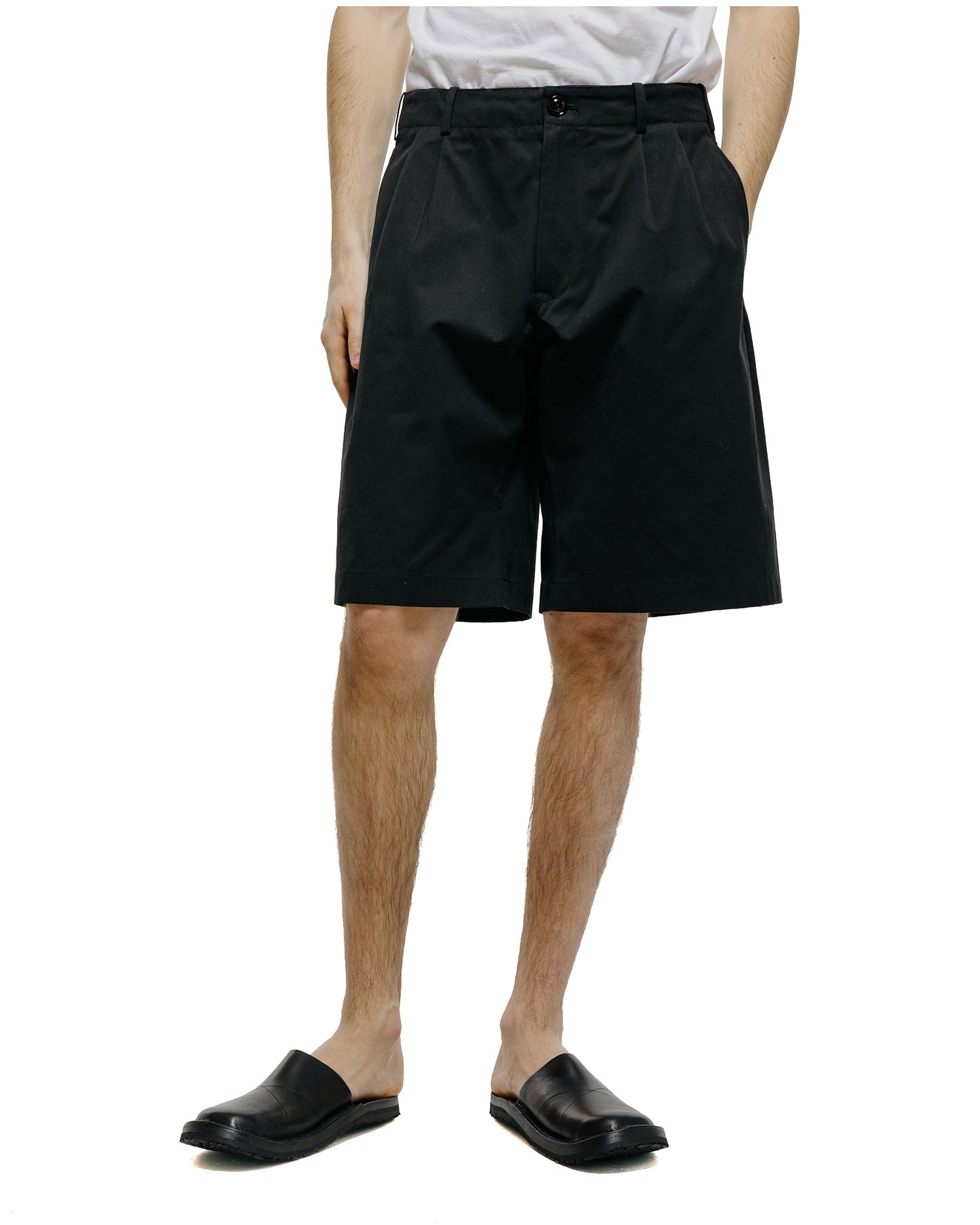 lost & found Our Legacy Our Legacy Ponte Shorts Studio Black Micro Canvas