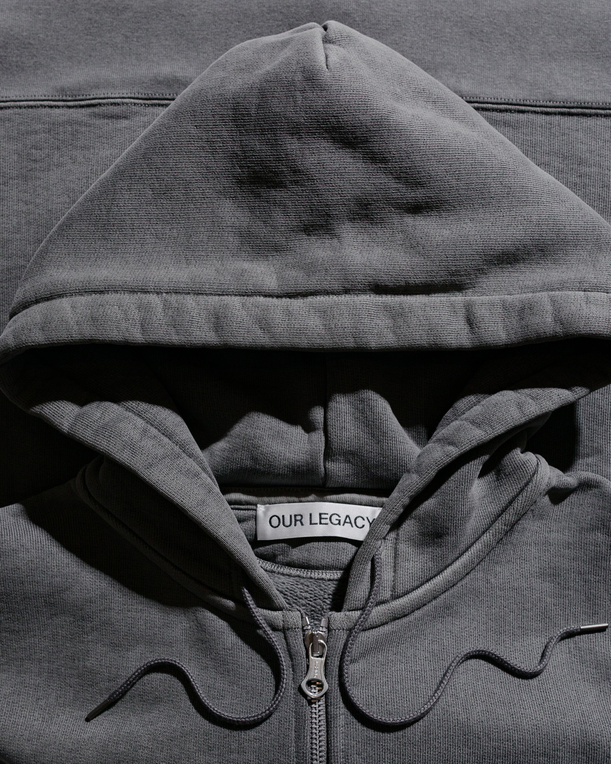 lost & found Our Legacy Our Legacy Rascal Hood Worn Black Hefty Fleece