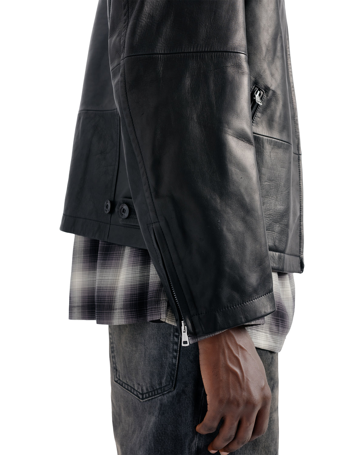 Our Legacy Rework Jacket Void Black Natural Horsehide