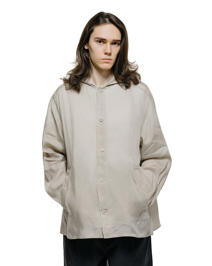 lost & found Our Legacy Our Legacy Rover Shirt Ghost Grey Wax Dipped Cupro