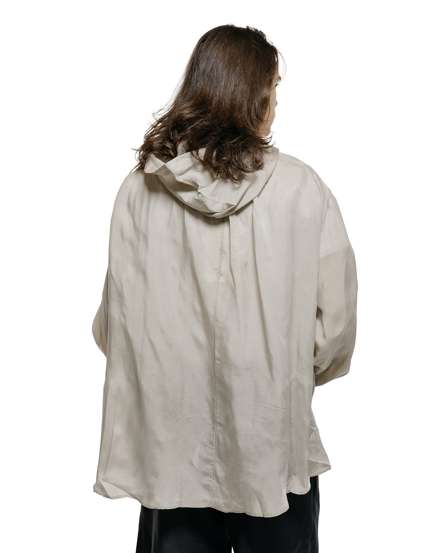 lost & found Our Legacy Our Legacy Rover Shirt Ghost Grey Wax Dipped Cupro