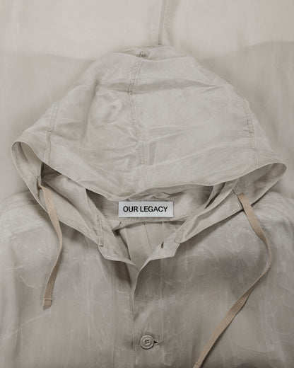 lost & found Our Legacy Our Legacy Rover Shirt Ghost Grey Wax Dipped Cupro