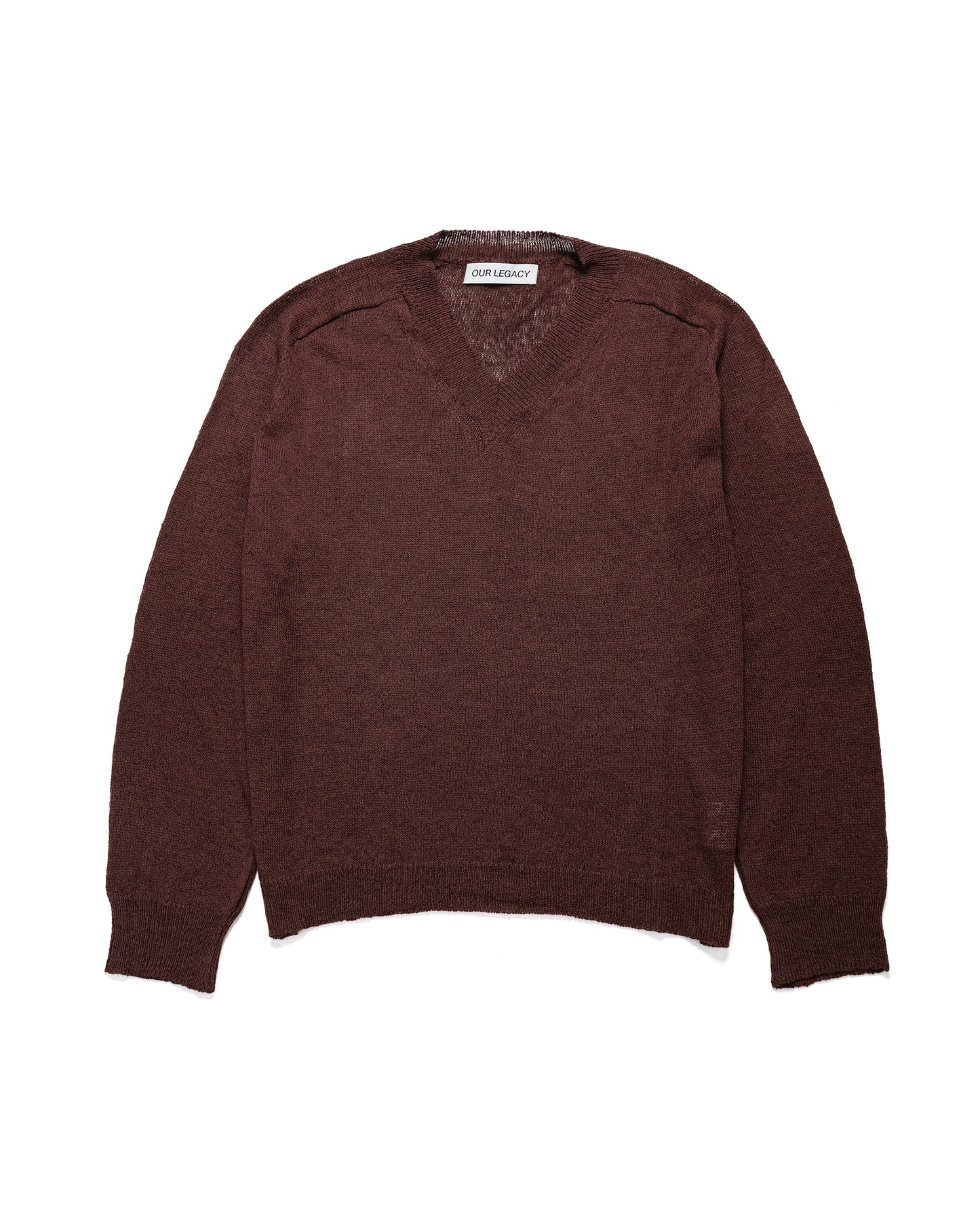 lost & found Our Legacy Our Legacy Rue V-Neck Cabernet Cyclone Linen
