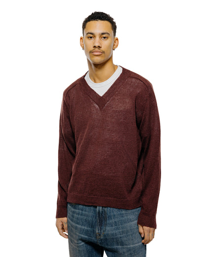 lost & found Our Legacy Our Legacy Rue V-Neck Cabernet Cyclone Linen