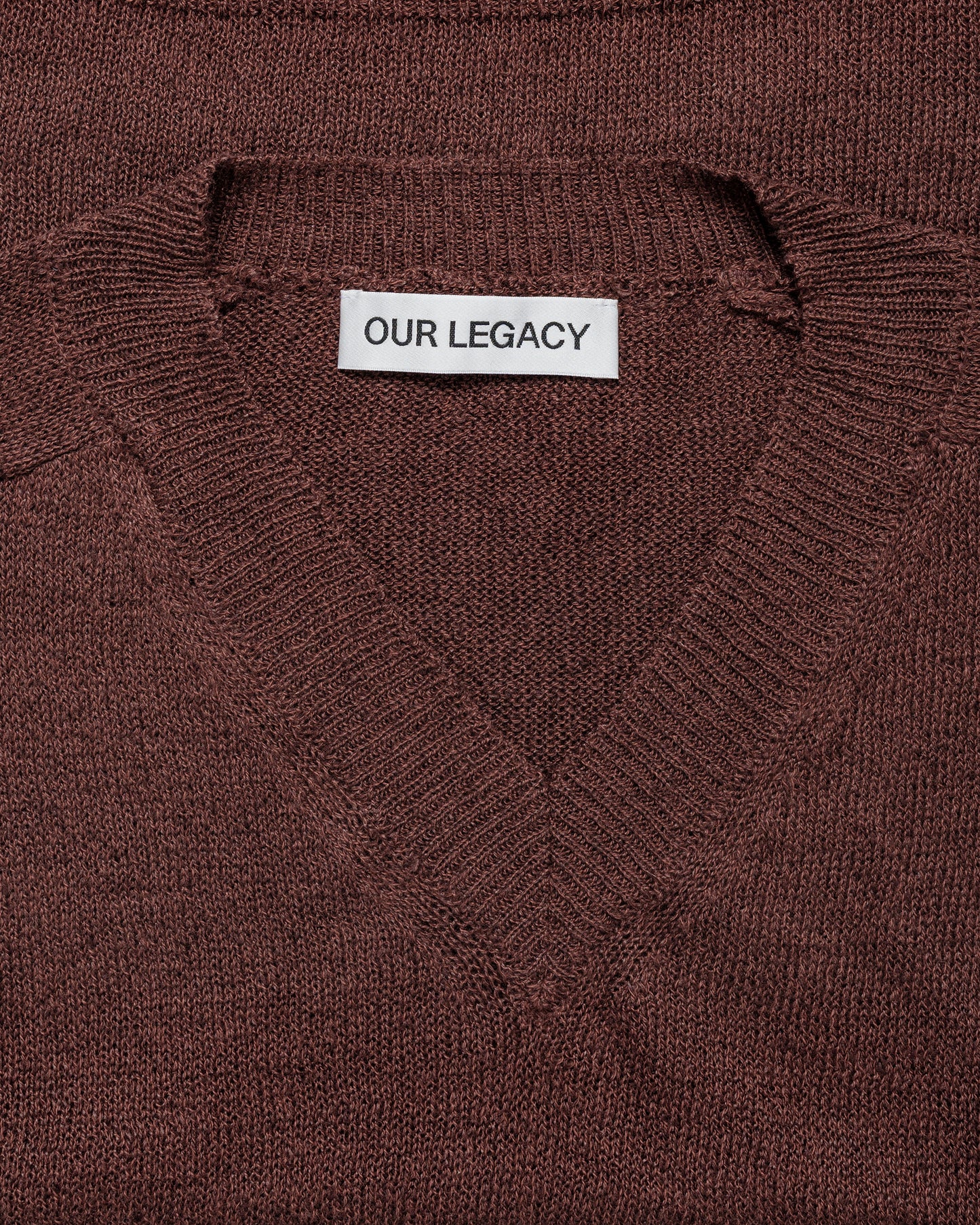 lost & found Our Legacy Our Legacy Rue V-Neck Cabernet Cyclone Linen
