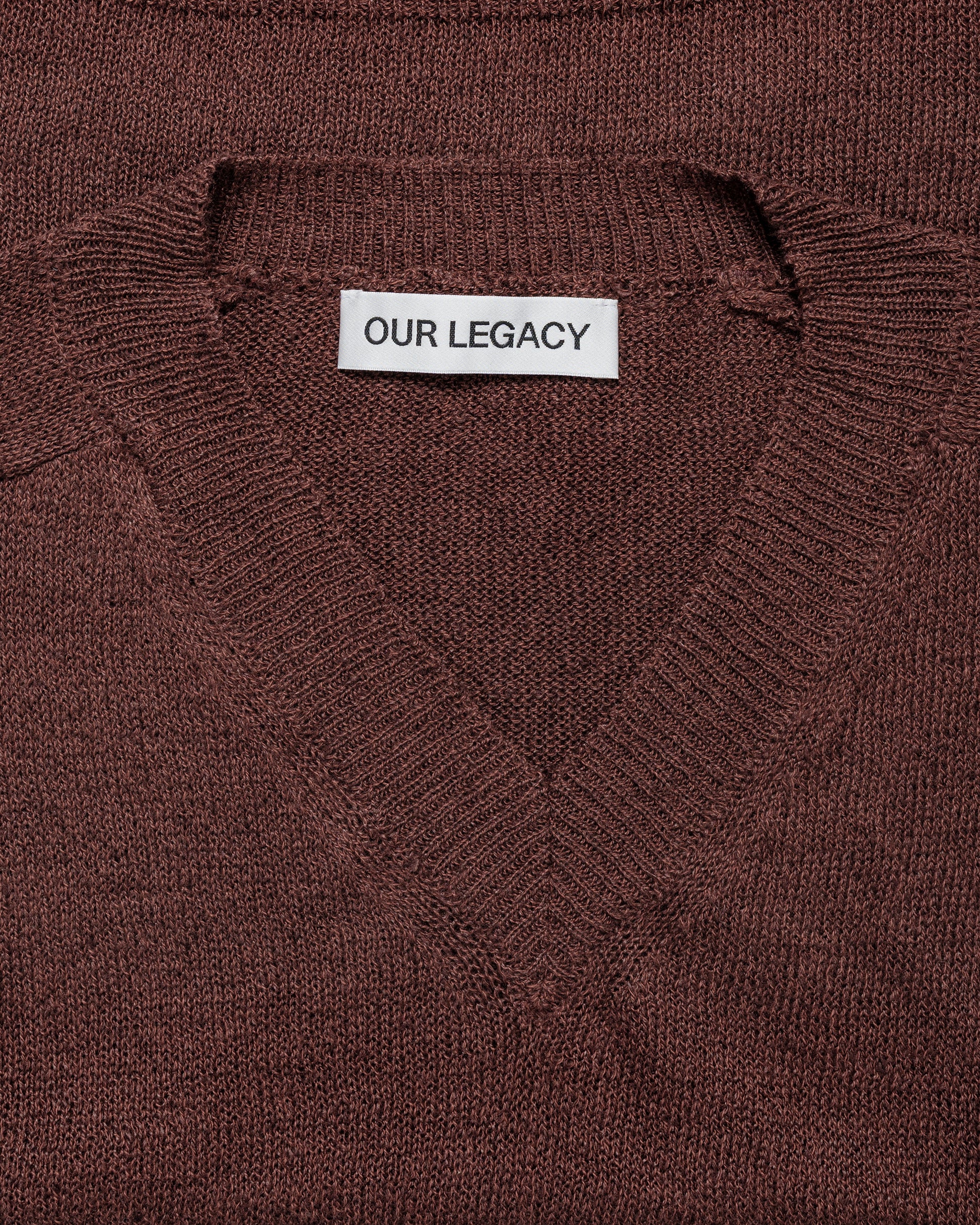 lost & found Our Legacy Our Legacy Rue V-Neck Cabernet Cyclone Linen