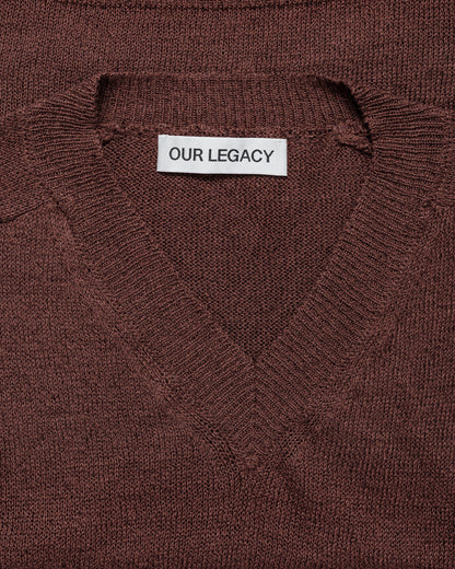 lost & found Our Legacy Our Legacy Rue V-Neck Cabernet Cyclone Linen