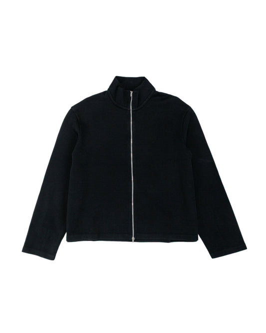 lost & found Our Legacy Our Legacy Shrunken Full Zip Black Athletic Rib