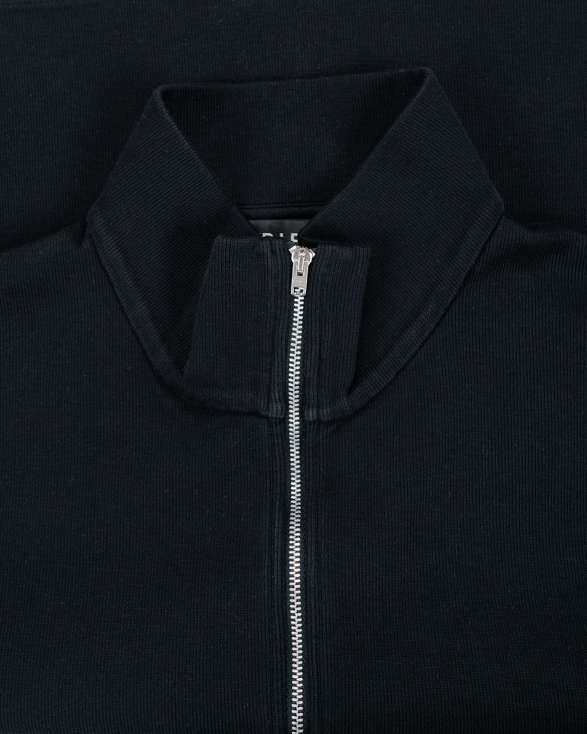 lost & found Our Legacy Our Legacy Shrunken Full Zip Black Athletic Rib