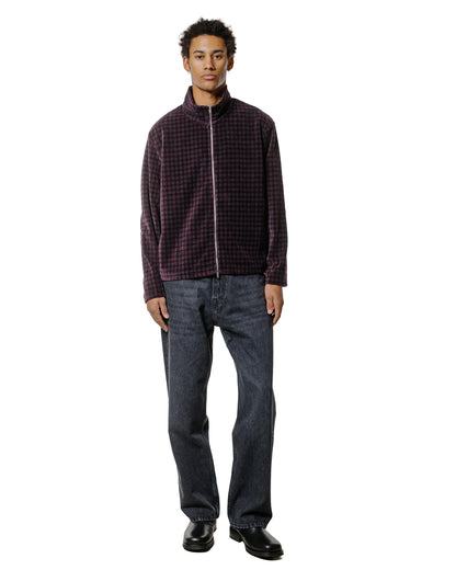 lost & found Our Legacy Our Legacy Shrunken Full Zip Merlot Houndini Check Velour