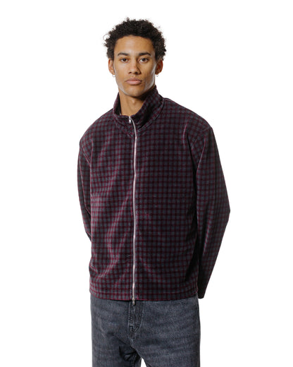 lost & found Our Legacy Our Legacy Shrunken Full Zip Merlot Houndini Check Velour