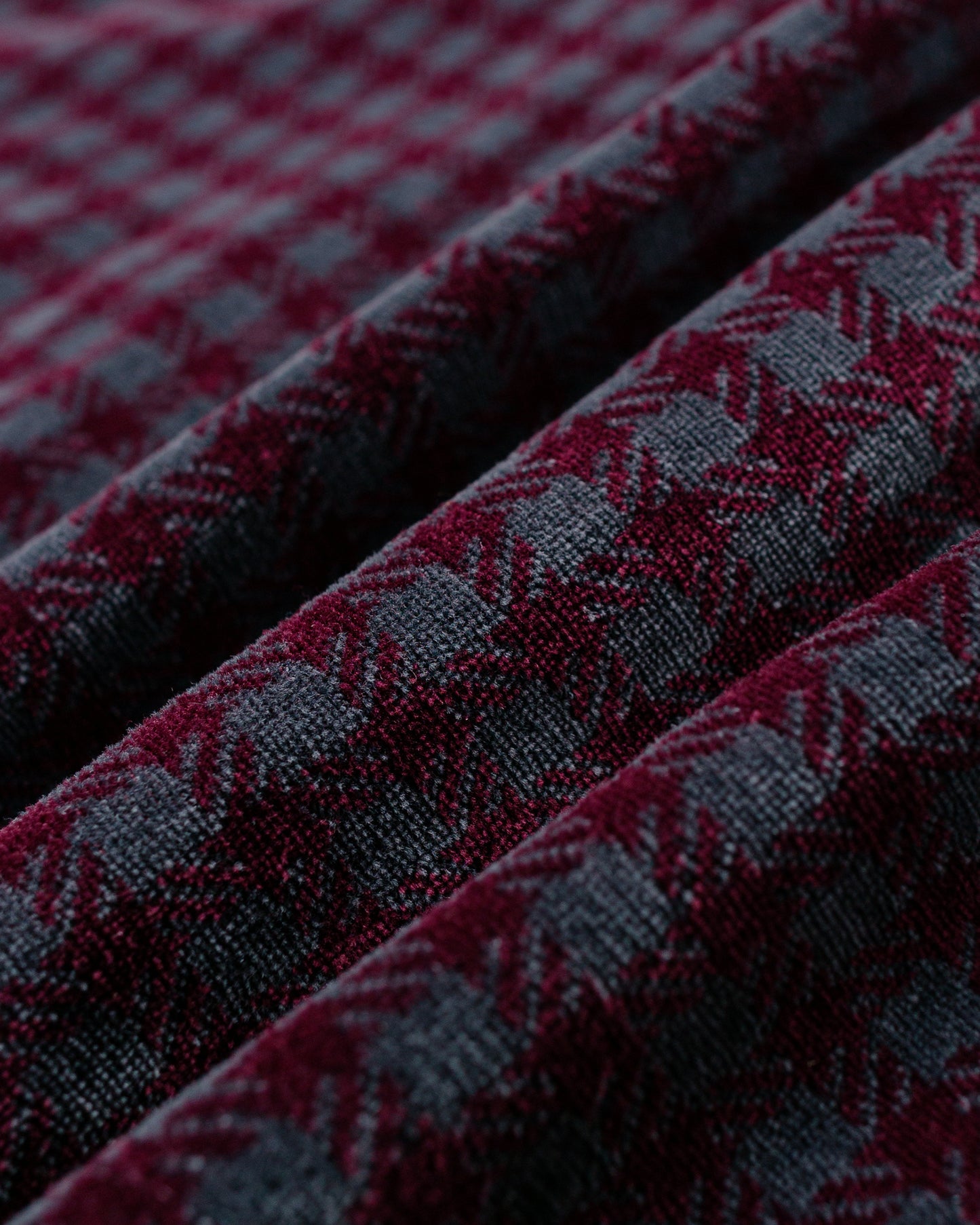 lost & found Our Legacy Our Legacy Shrunken Full Zip Merlot Houndini Check Velour