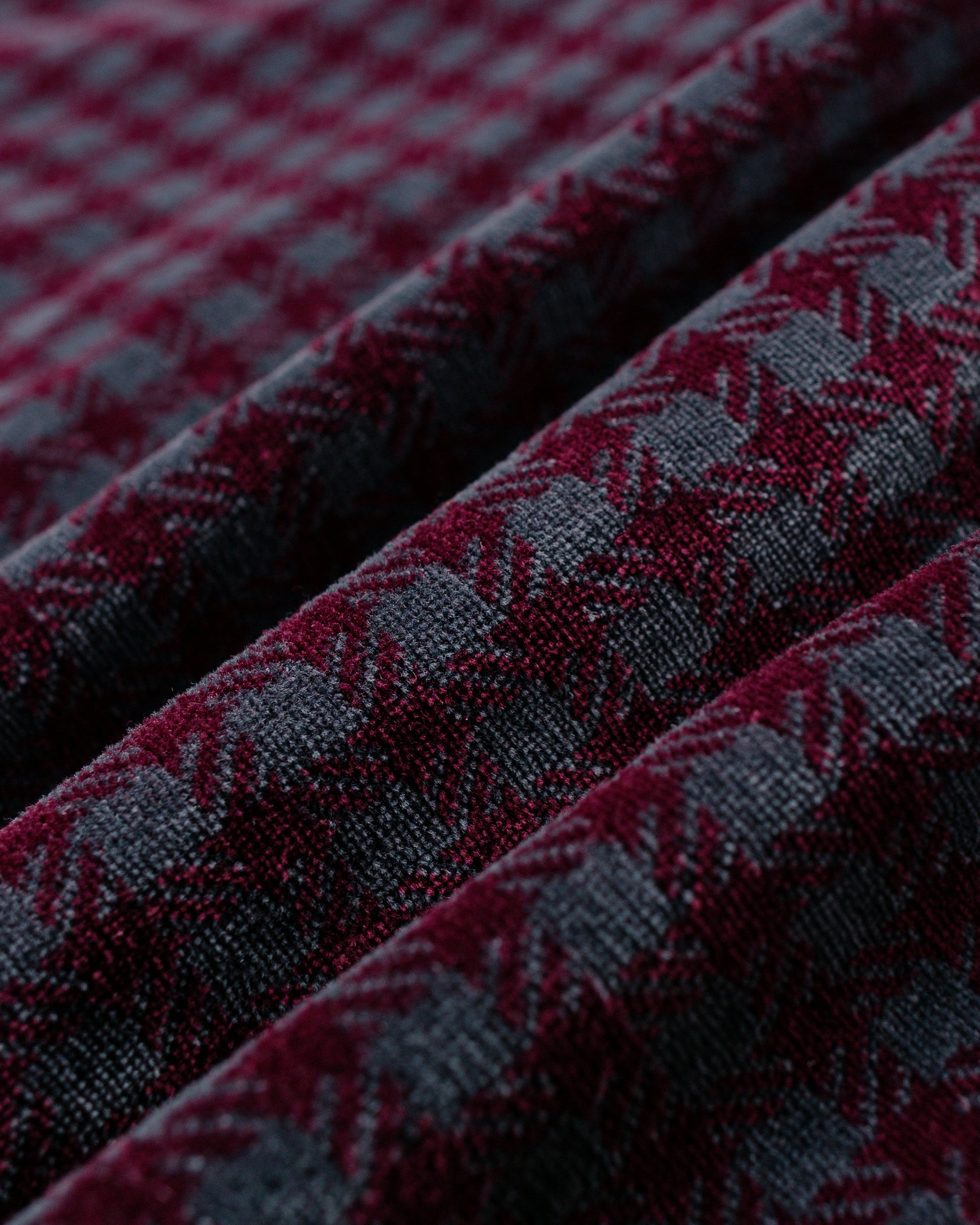 lost & found Our Legacy Our Legacy Shrunken Full Zip Merlot Houndini Check Velour