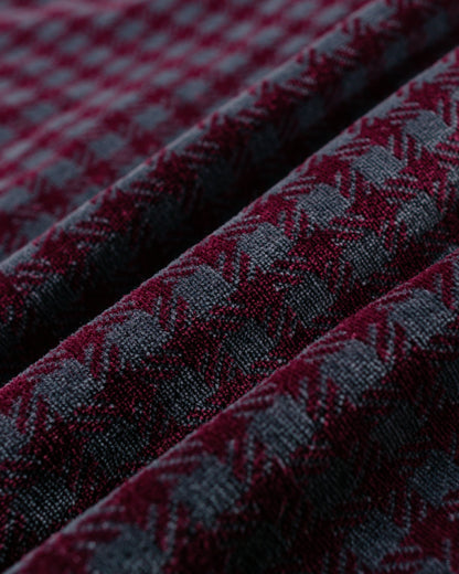 lost & found Our Legacy Our Legacy Shrunken Full Zip Merlot Houndini Check Velour