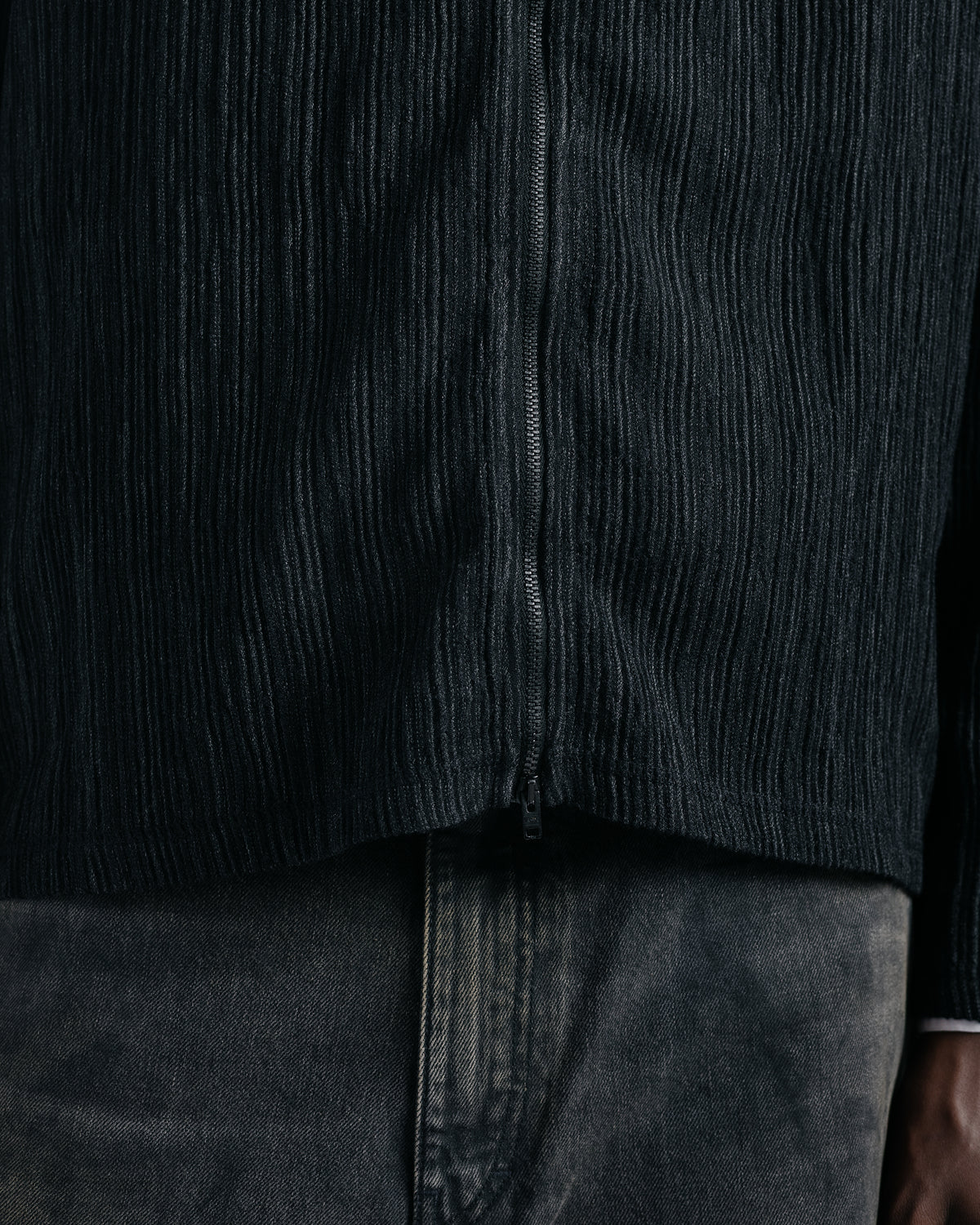Our Legacy Shrunken Full Zip Obsidian Depth Woolcose Ridge