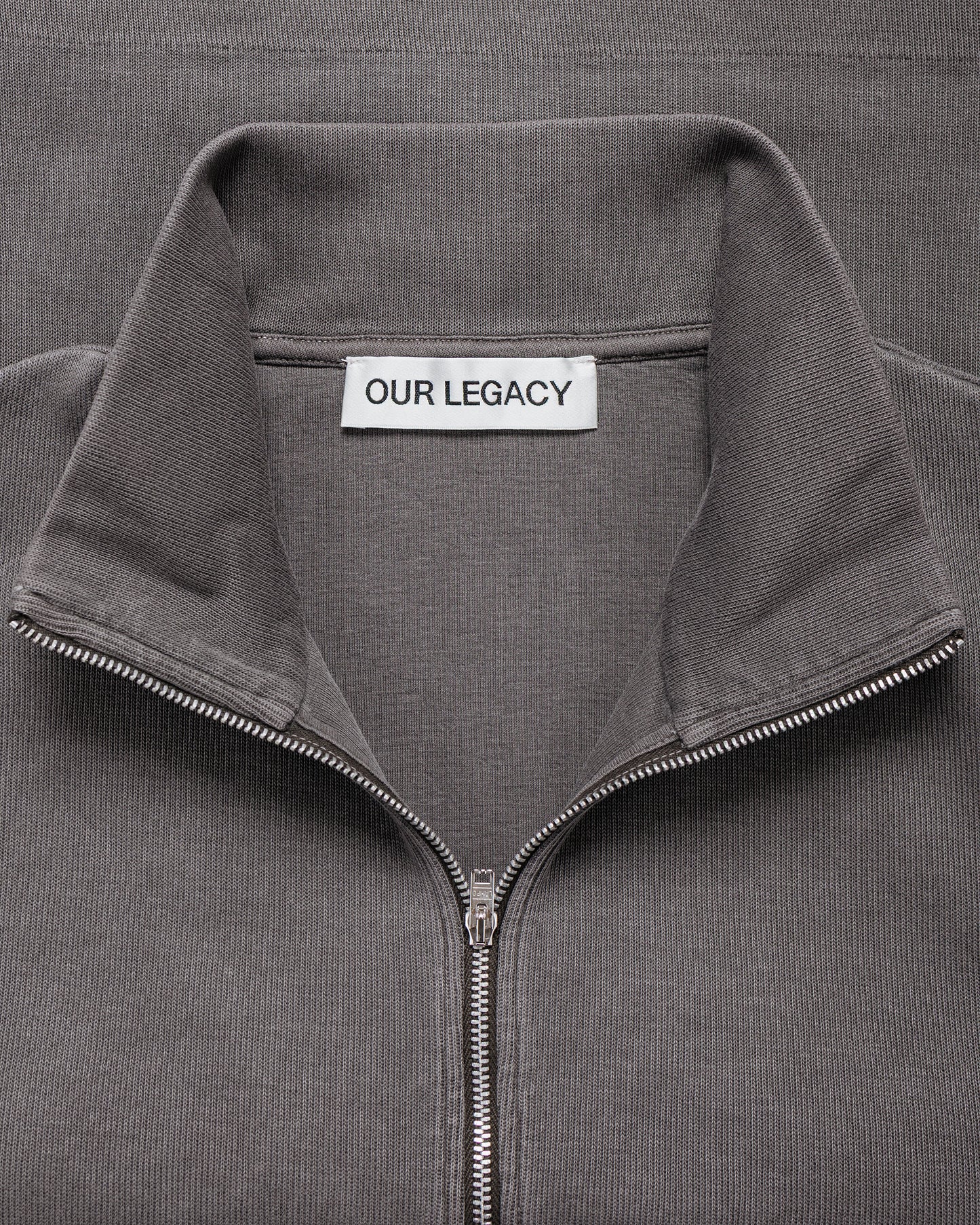 lost & found Our Legacy Our Legacy Shrunken Full Zip Worn Graphite Athletic Rib
