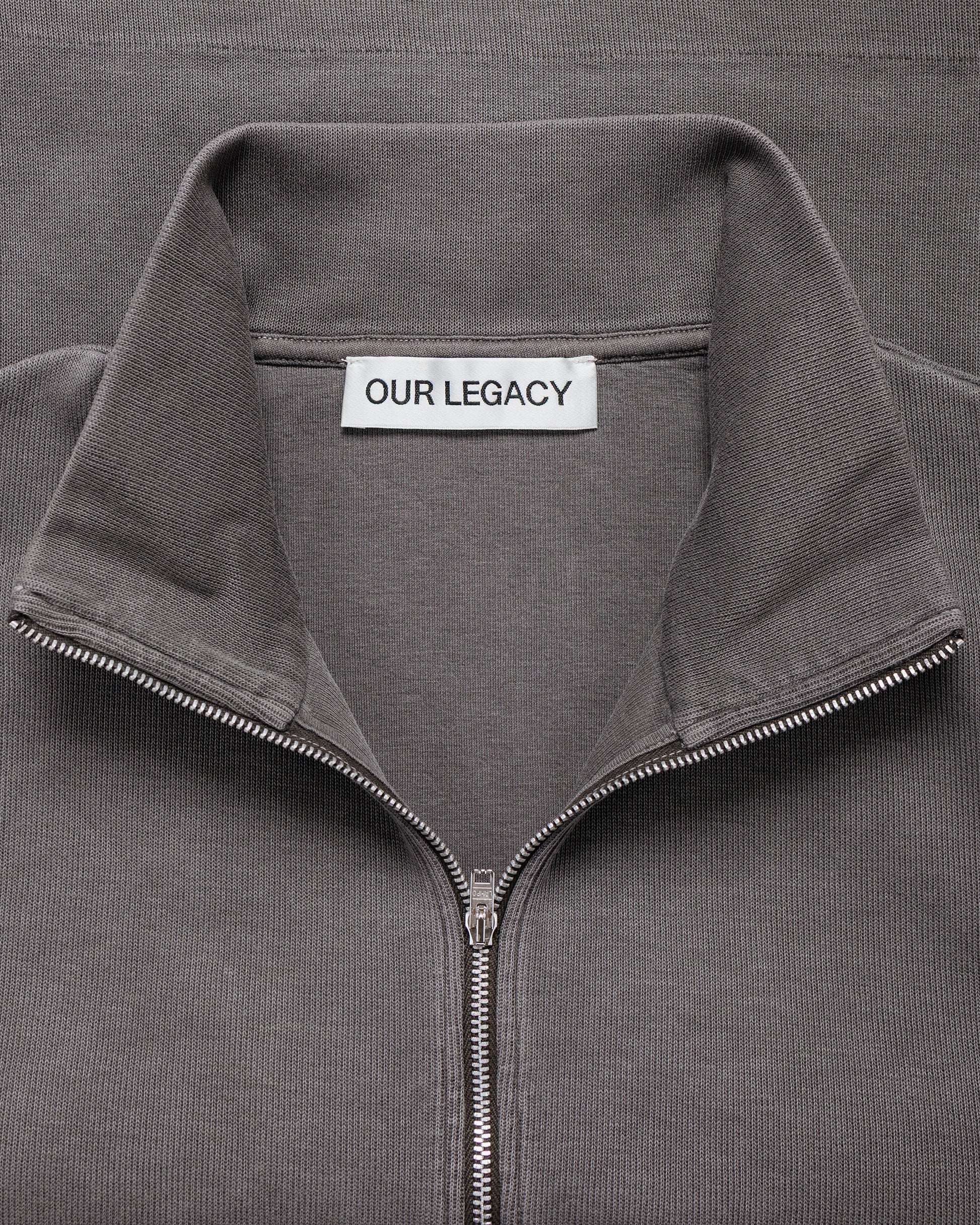 lost & found Our Legacy Our Legacy Shrunken Full Zip Worn Graphite Athletic Rib
