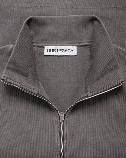 lost & found Our Legacy Our Legacy Shrunken Full Zip Worn Graphite Athletic Rib