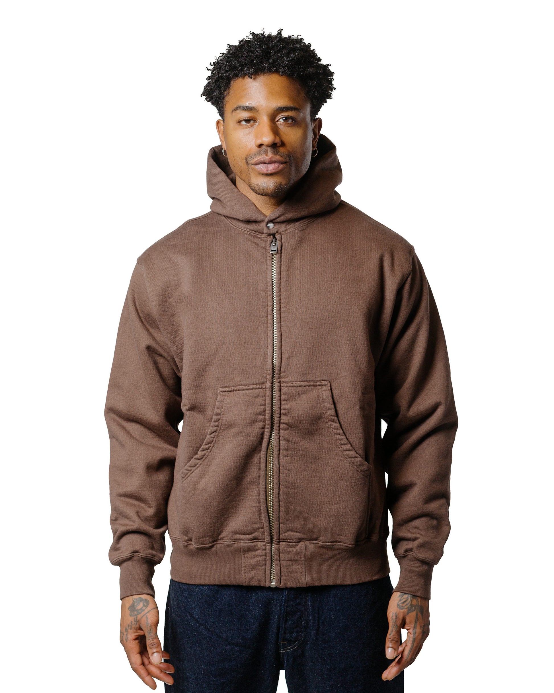 lost & found Phigvel Phigvel Athletic Full Zip Hoodie Stone Brown