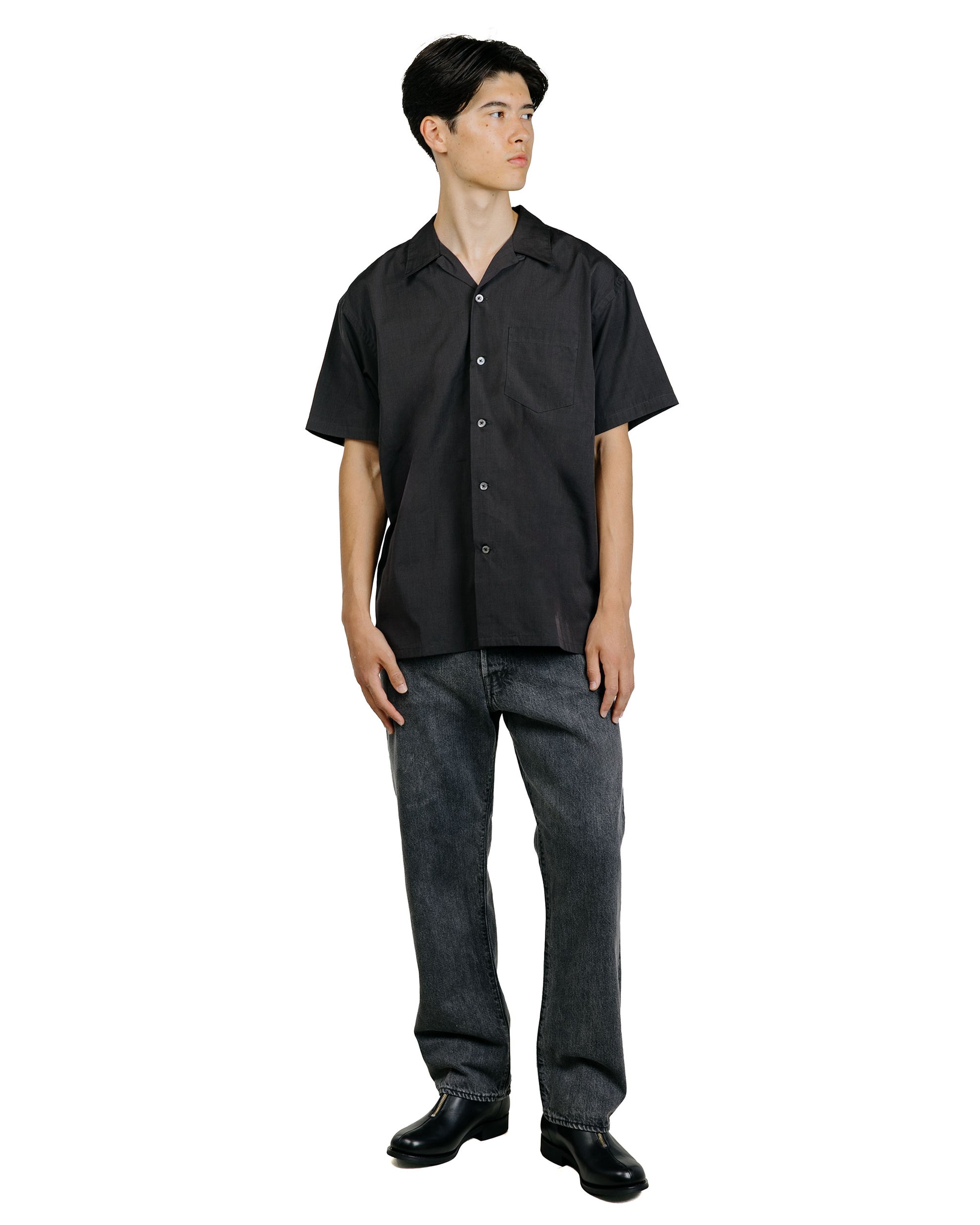 Phigvel Back Gathering SS Shirt Charcoal