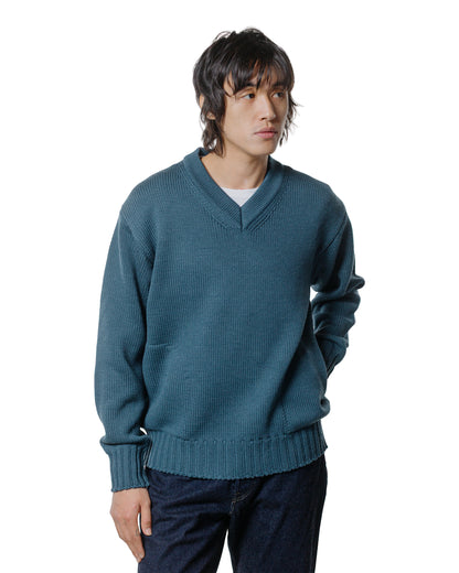 lost & found Phigvel Phigvel Goodman's V Neck Sweater Cerulean