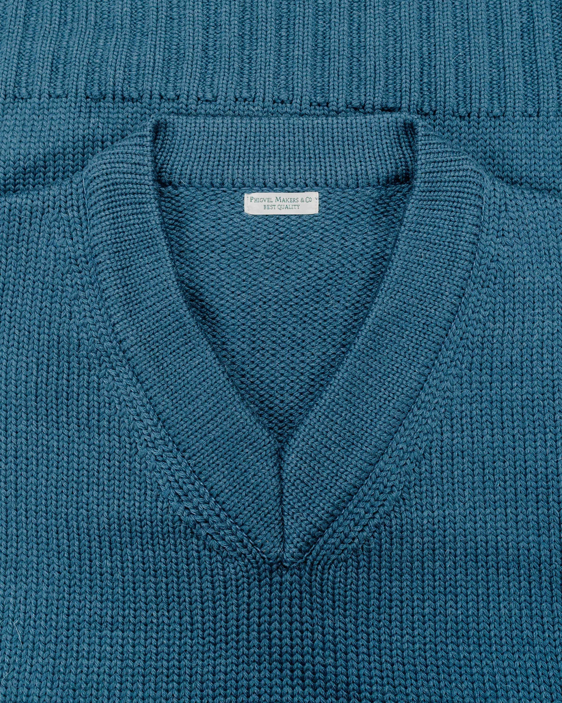 lost & found Phigvel Phigvel Goodman's V Neck Sweater Cerulean