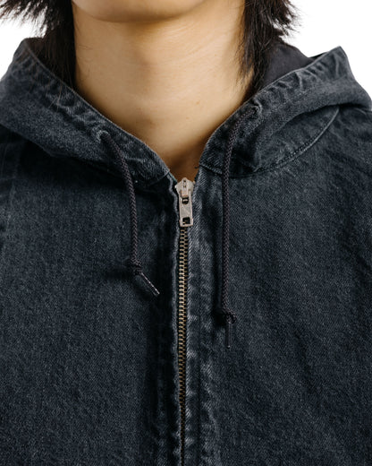 lost & found Phigvel Phigvel Lady White Co. Hooded Denim Blouson Faded Black Hand Fade