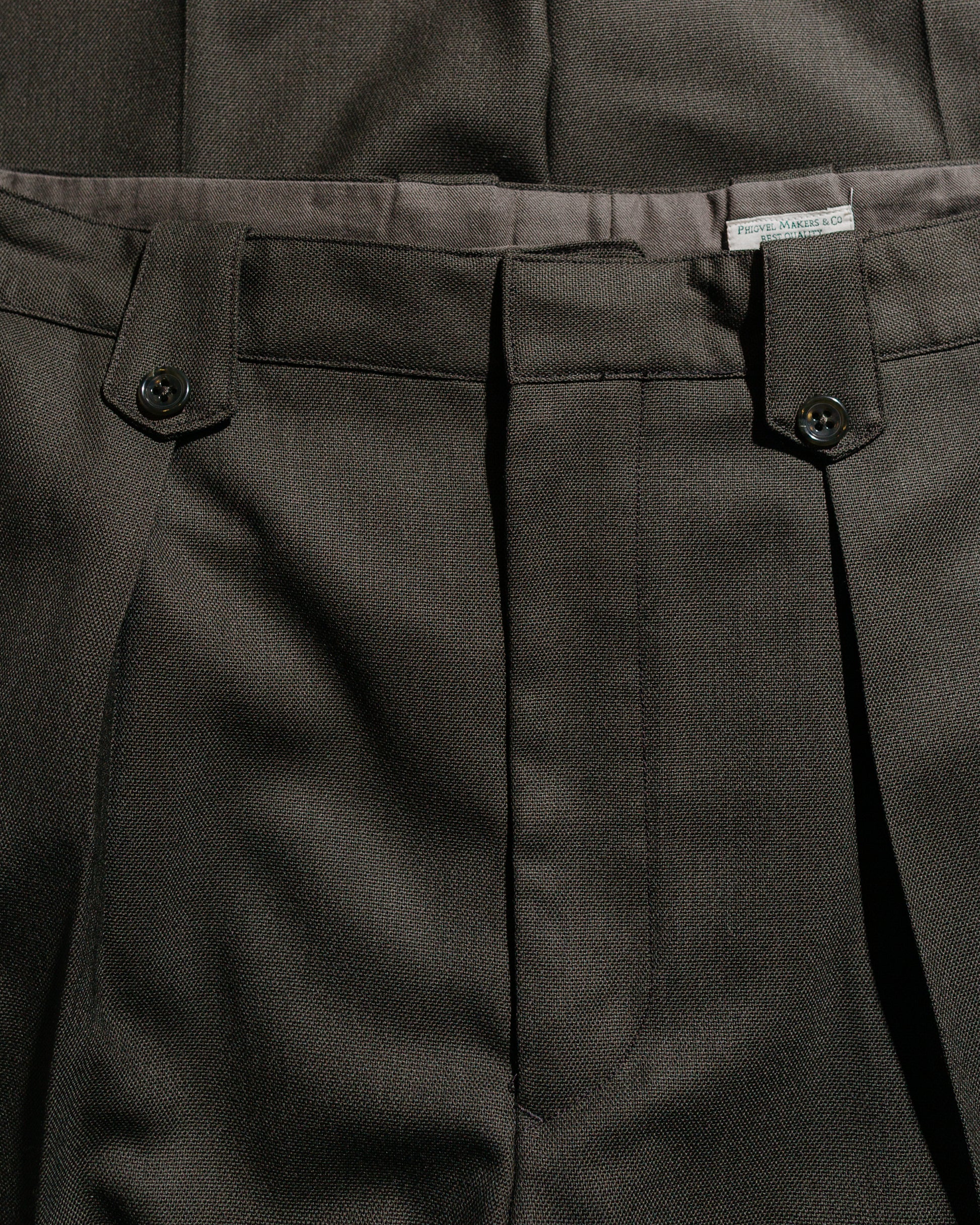lost & found Phigvel Phigvel Hopsack Safari Trousers Forest