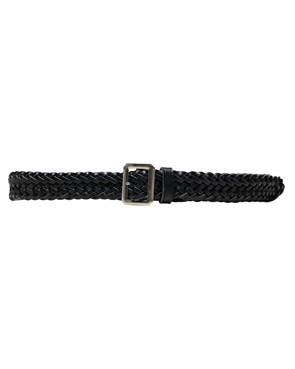 Phigvel Leather Mesh Belt Black