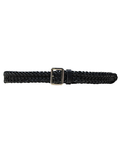 Phigvel Leather Mesh Belt Black