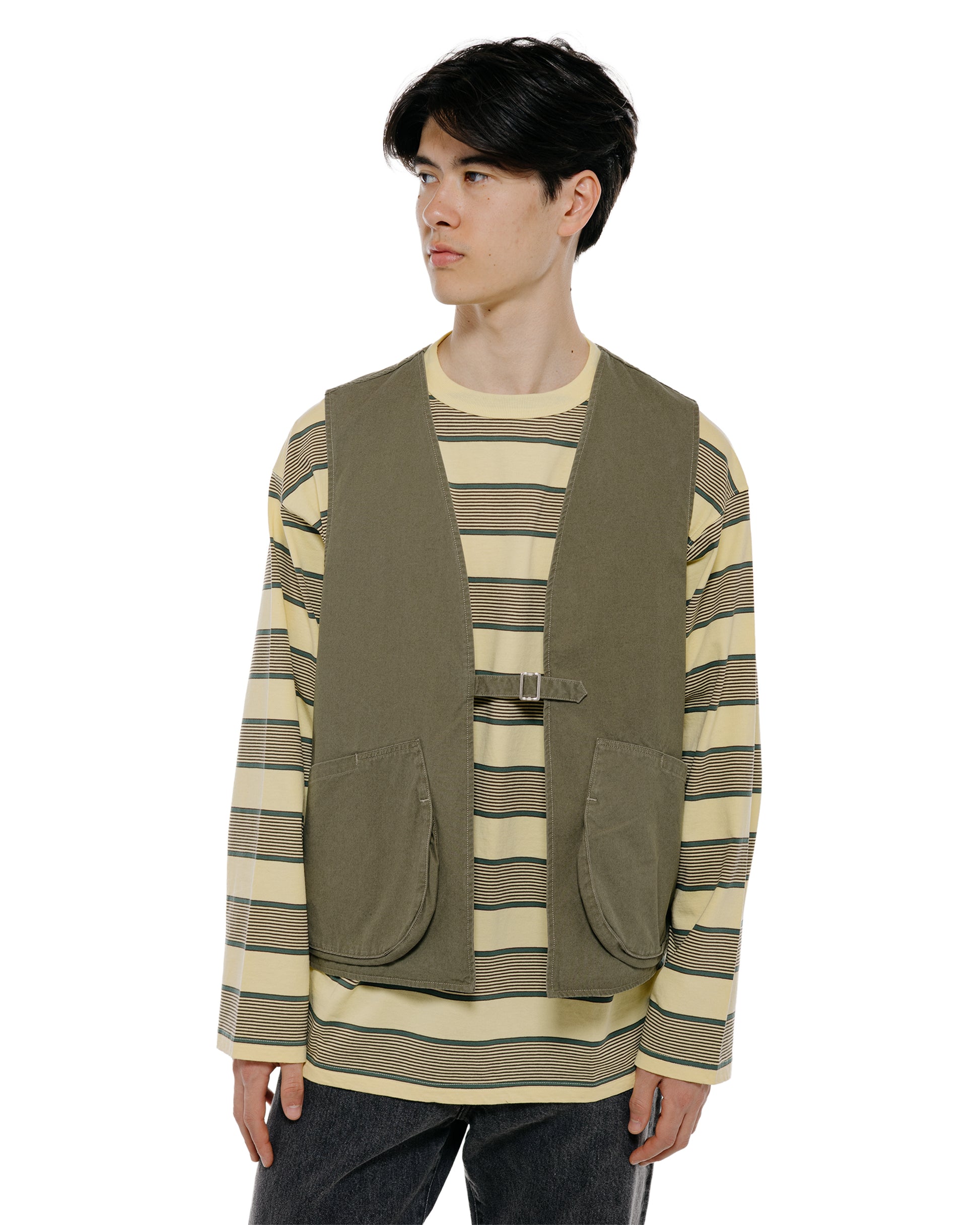 lost & found Phigvel Phigvel Poplin Cloth Hunting Vest Faded Olive