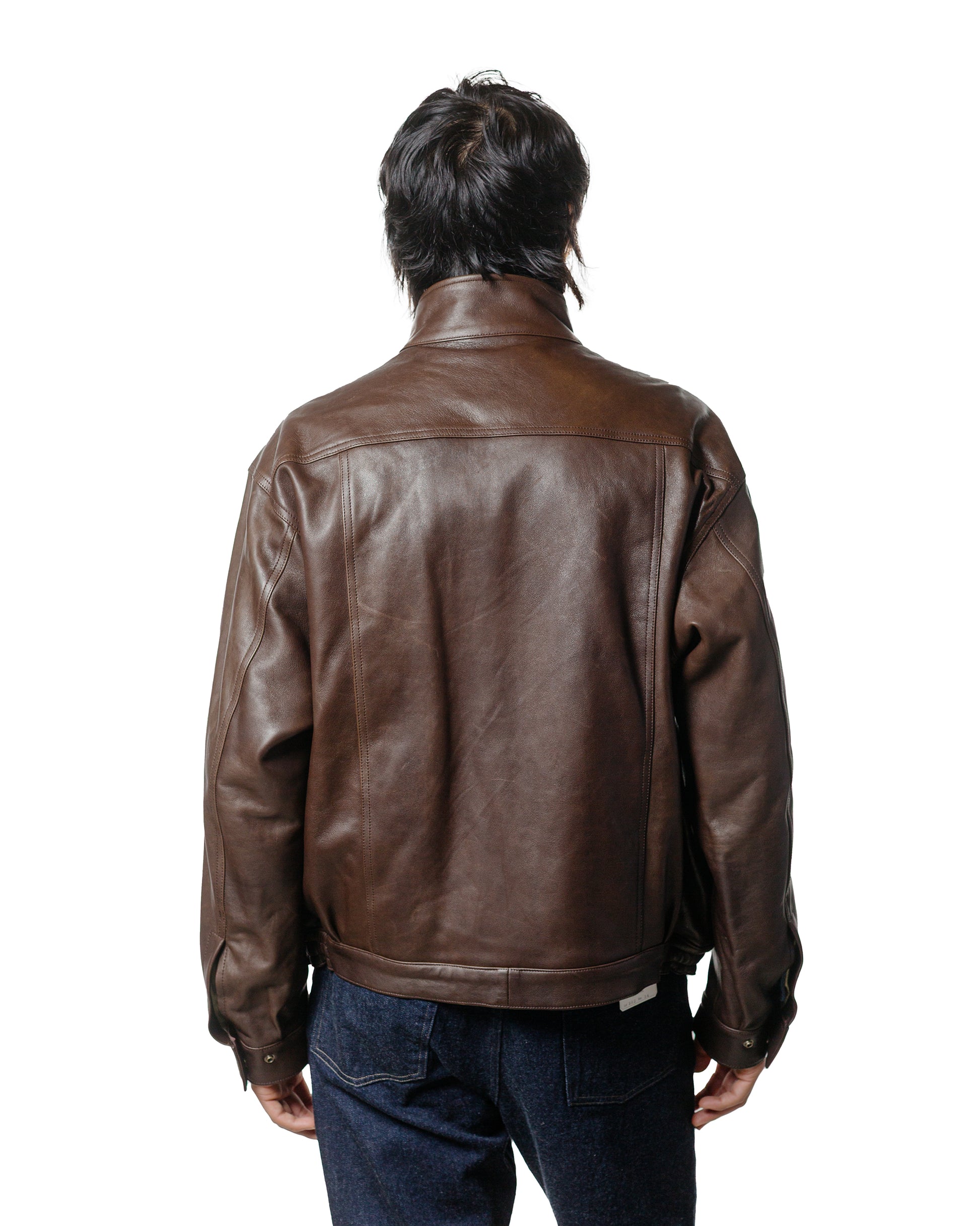 lost & found Phigvel Phigvel Sheepleather Sporting Blouson Dark Brown