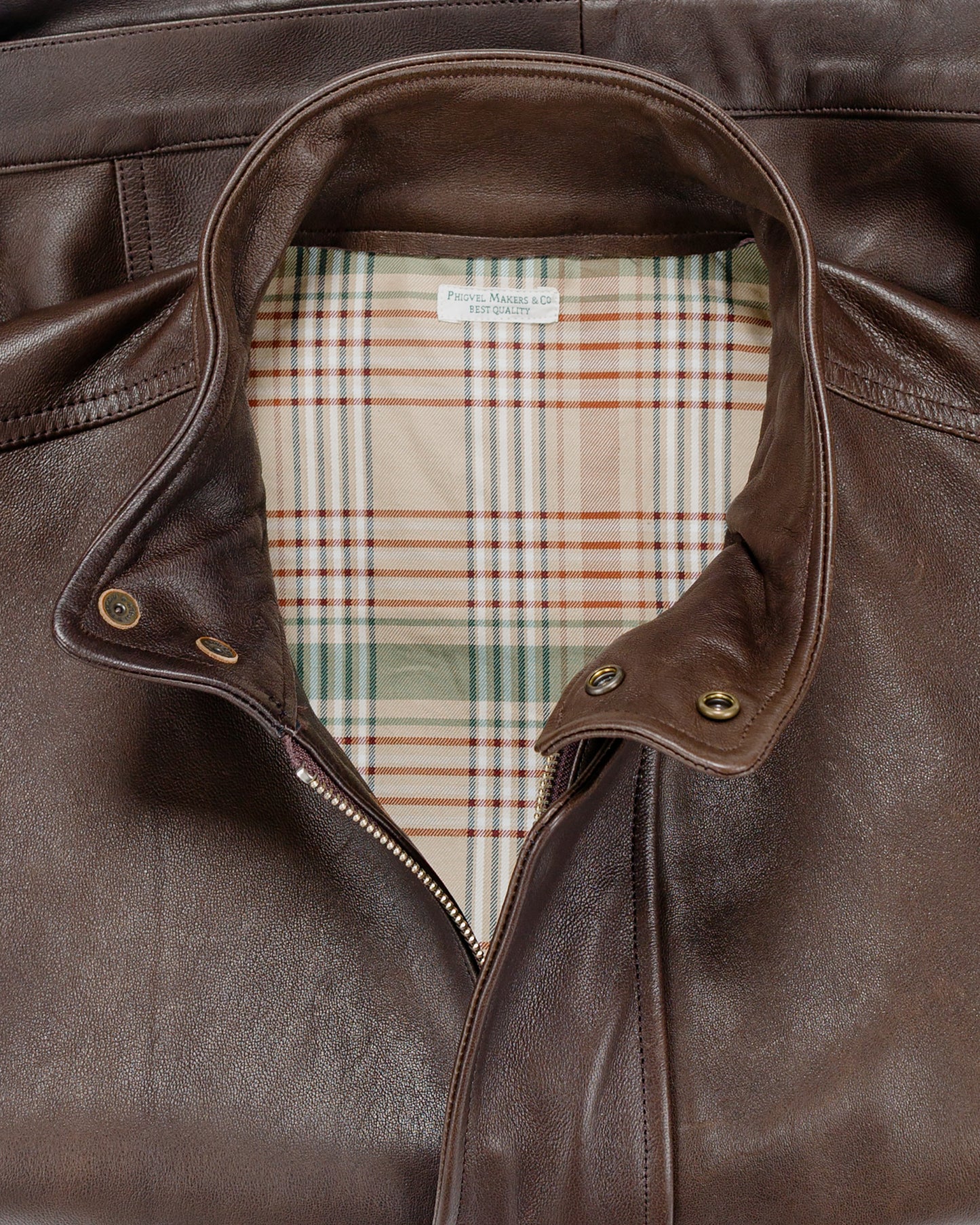 lost & found Phigvel Phigvel Sheepleather Sporting Blouson Dark Brown