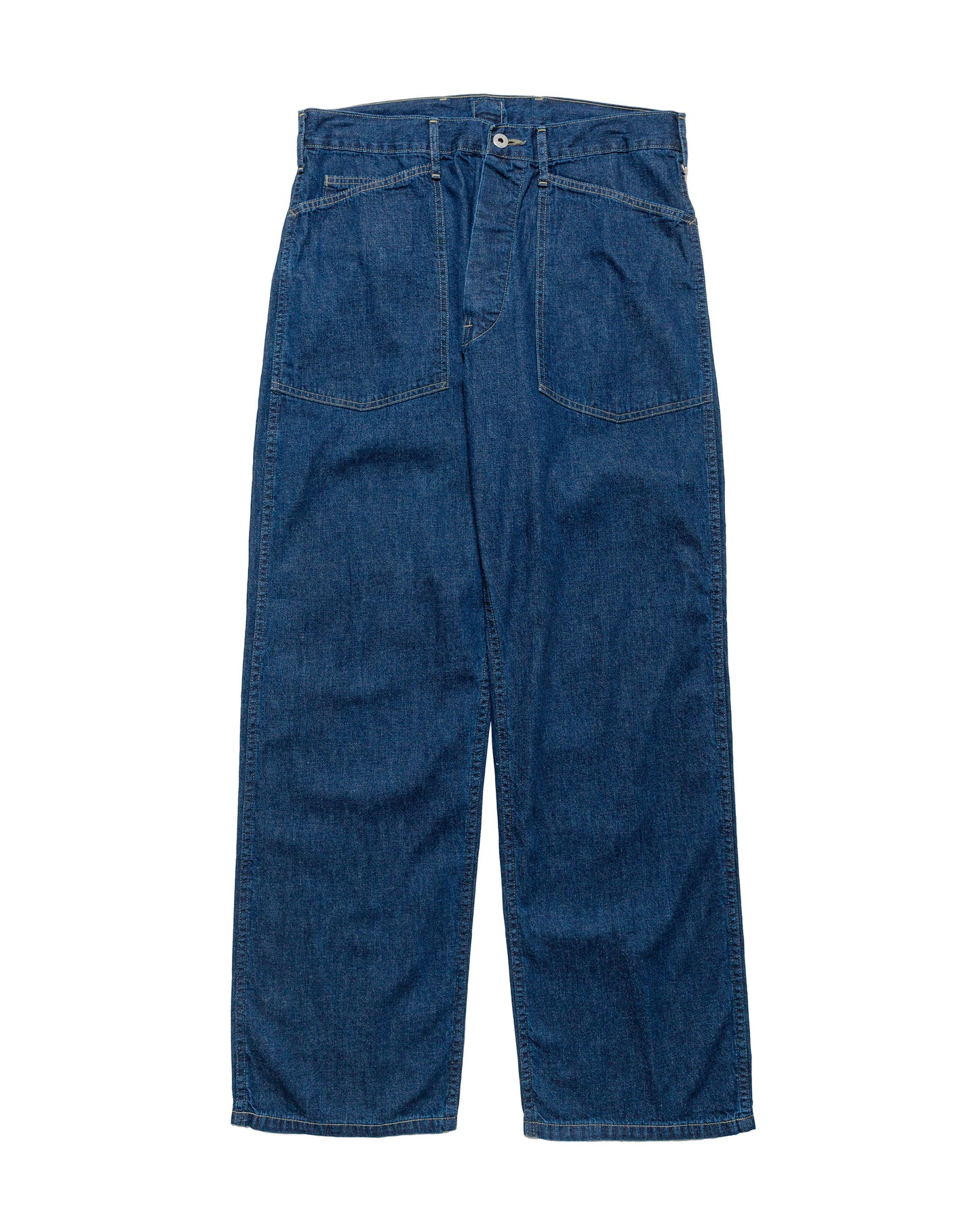 lost & found Post O'Alls Post O'Alls ARMY Pants Blue Denim w/OD Yellow Stitch Indigo