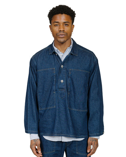 lost & found Post O'Alls Post O'Alls ARMY Shirt Blue Denim w/OD Yellow Stitch Indigo
