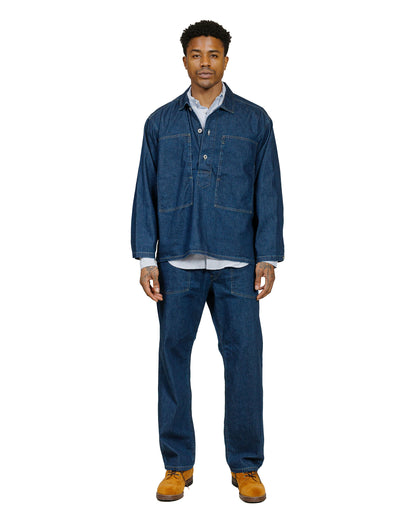 lost & found Post O'Alls Post O'Alls ARMY Shirt Blue Denim w/OD Yellow Stitch Indigo