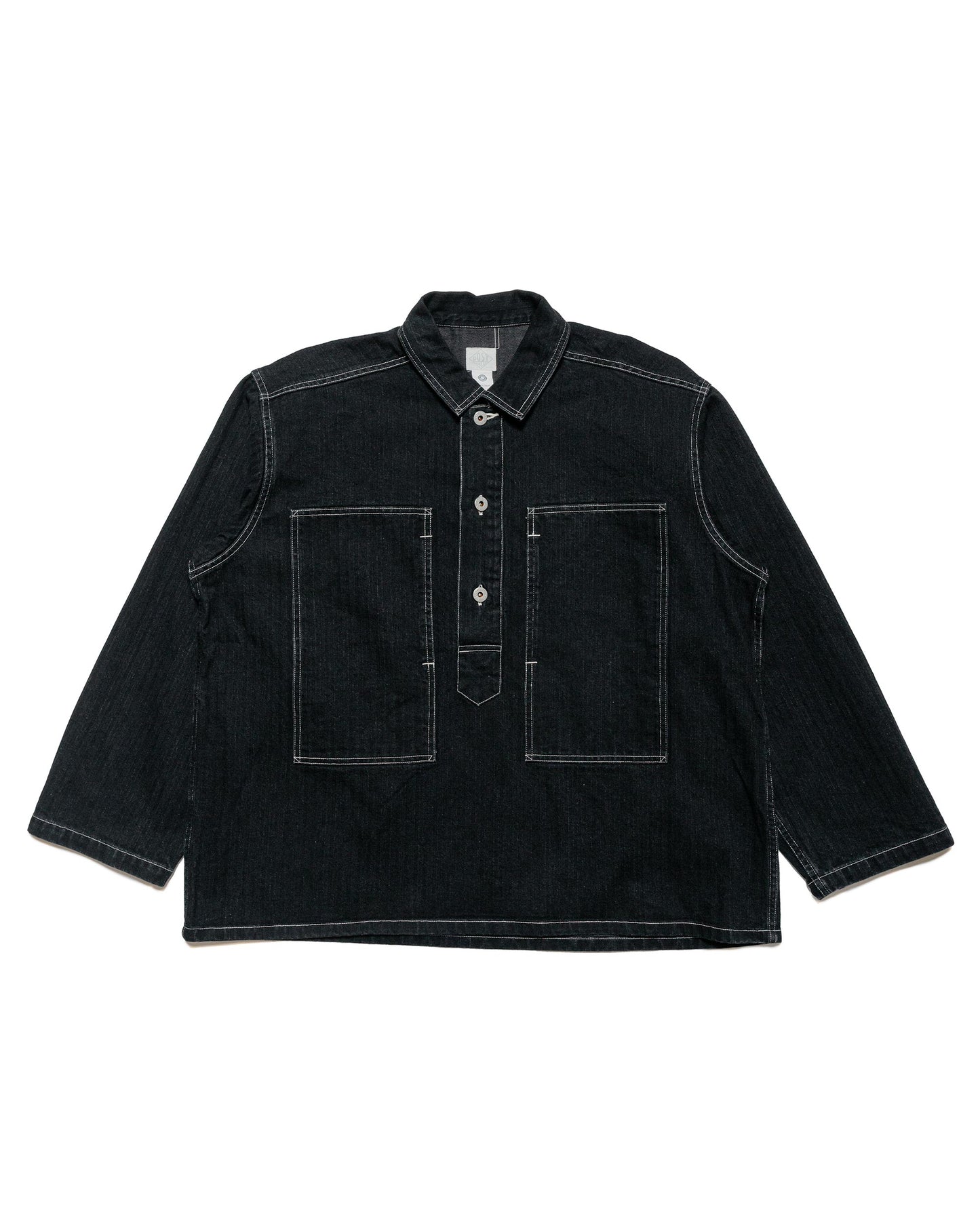lost & found Post O'Alls Post O'Alls ARMY Shirt Herringbone Denim Black