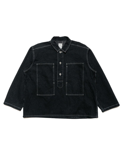lost & found Post O'Alls Post O'Alls ARMY Shirt Herringbone Denim Black