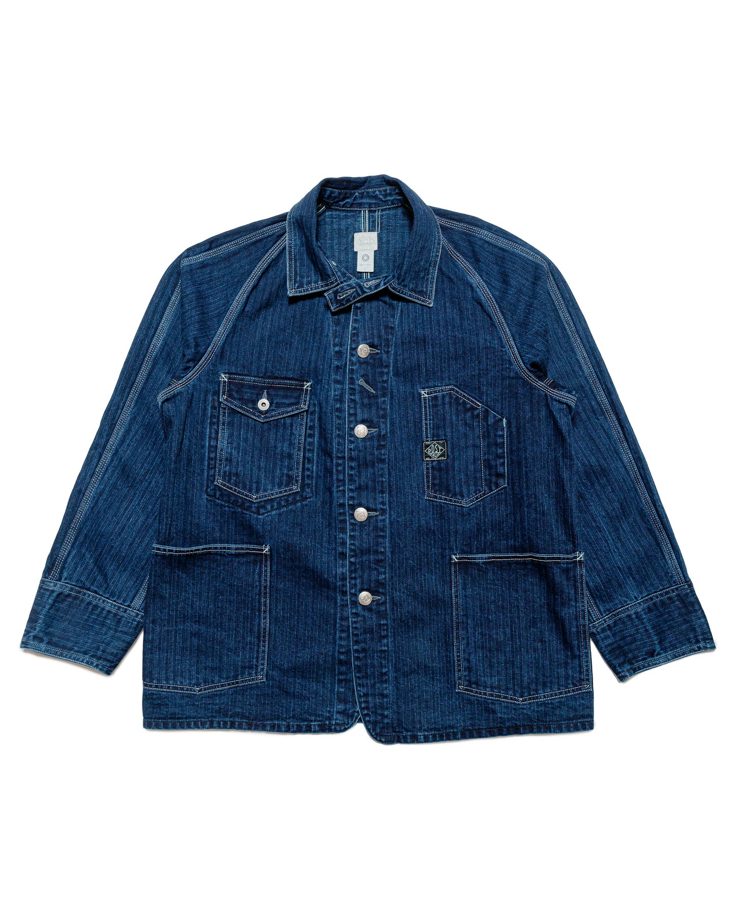 lost & found Post O'Alls Post O'Alls Engineers' Jacket Herringbone Denim Double Indigo