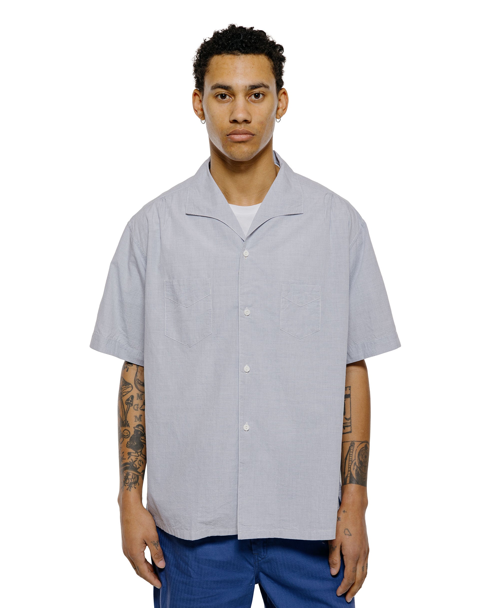 lost & found Post O'Alls Post O'Alls Fever 2 S/S High Count Broadcloth Grey Stripe