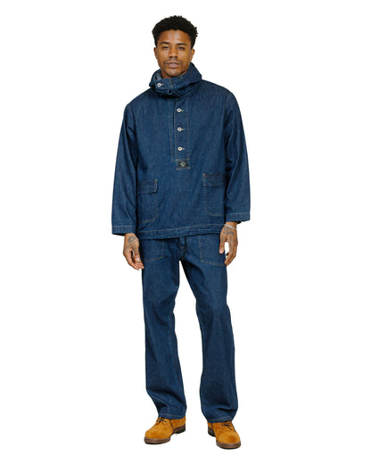 lost & found Post O'Alls Post O'Alls NAVY Parka Blue Denim w/OD Yellow Stitch Indigo