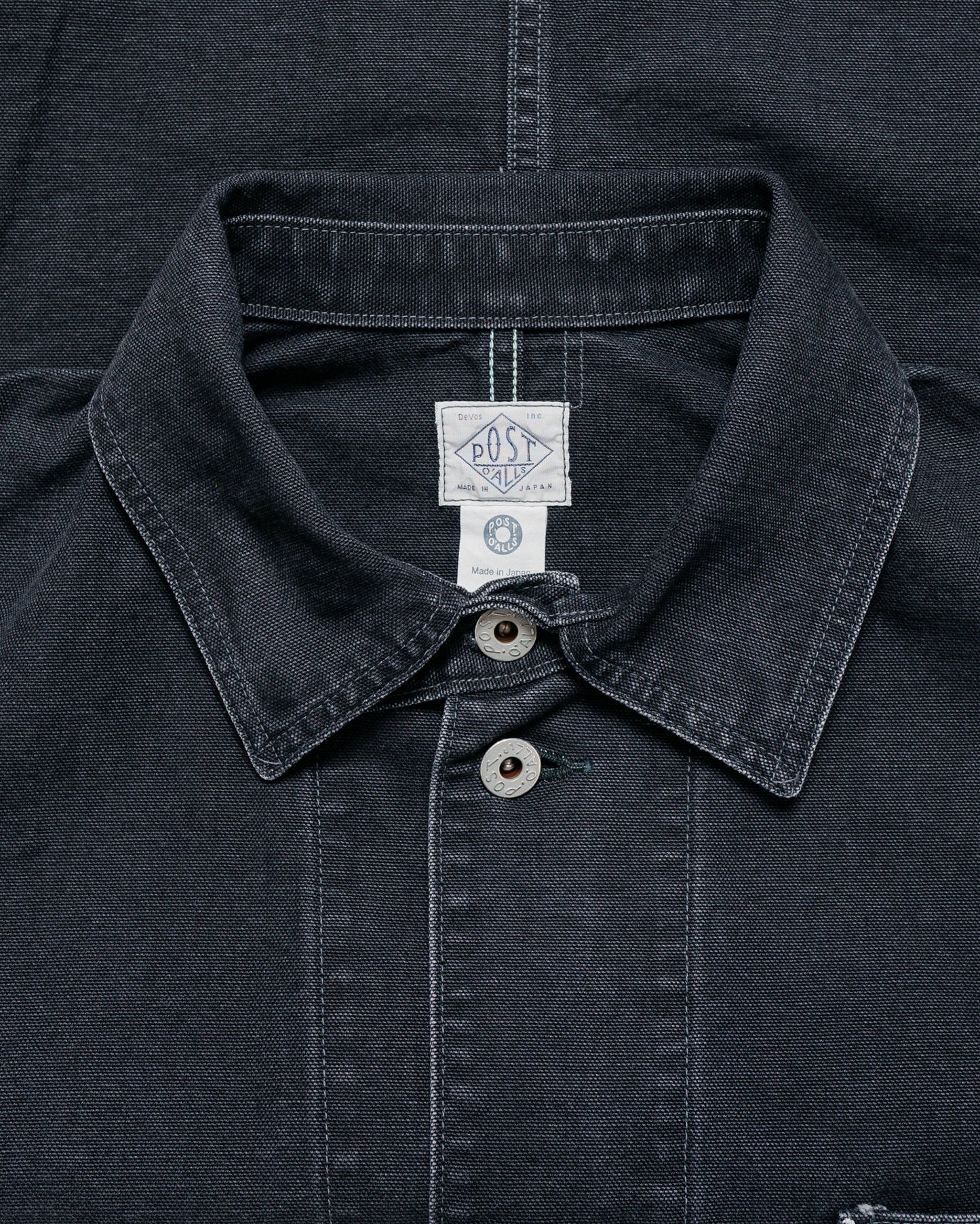 lost & found Post O'Alls Post O'Alls POST 46 Pigment Dyed Canvas Washed Black