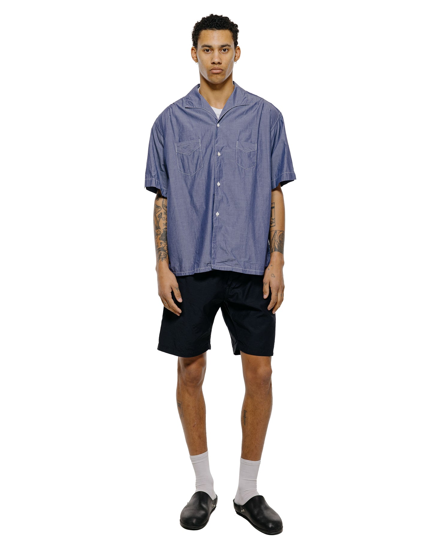 lost & found Post O'Alls Post O'Alls POST Coach Shorts Streaky Twill Navy