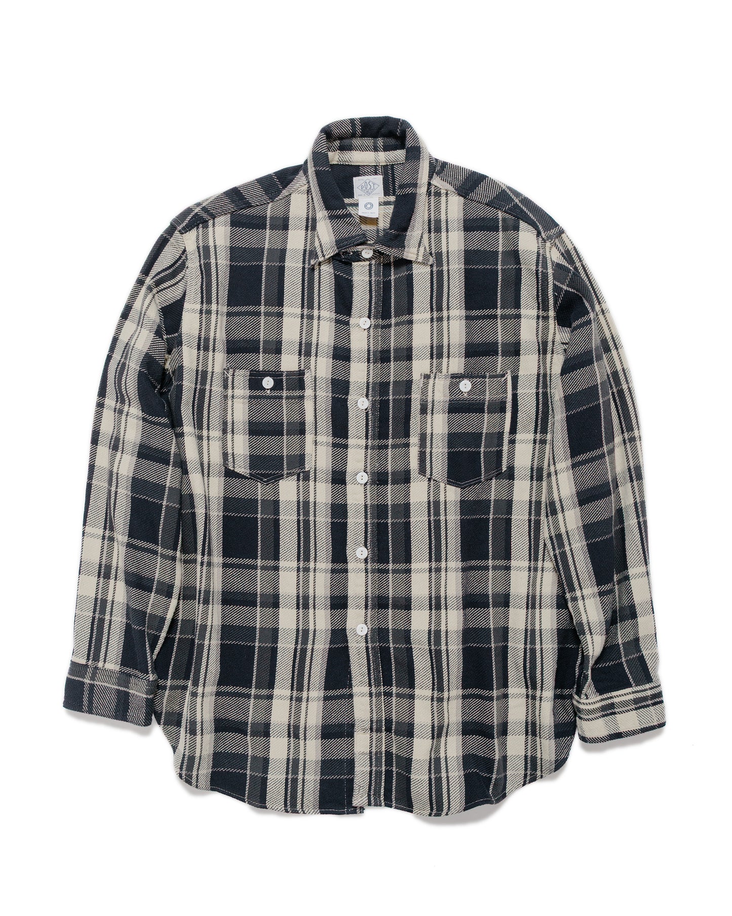 lost & found Post O'Alls Post O'Alls St. Louis Cotton Flannel Plaid Grey