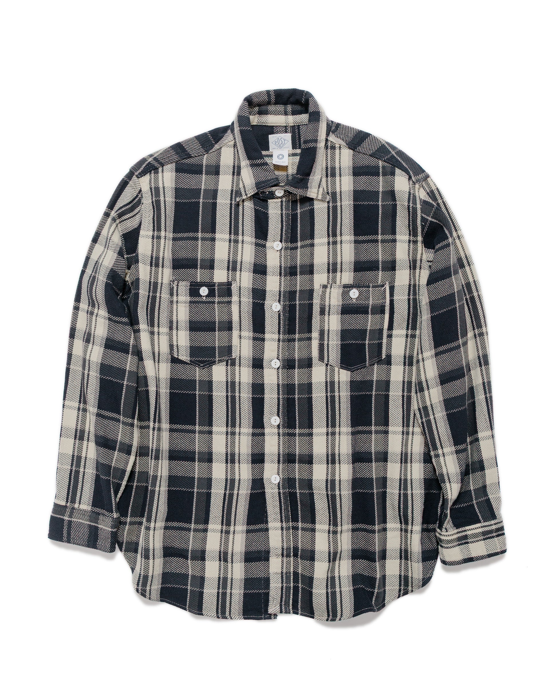 lost & found Post O'Alls Post O'Alls St. Louis Cotton Flannel Plaid Grey