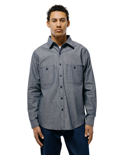 lost & found Randy's Garments Randy's Garments 3-Pocket Work Shirt Cotton Washed Chambray Indigo