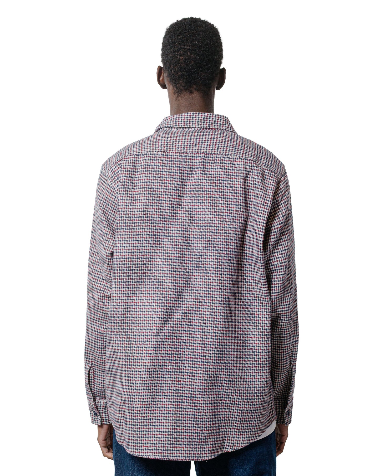 lost & found Randy's Garments Randy's Garments 3-Pocket Work Shirt Cotton Heavy Brushed Houndstooth Blue/Red