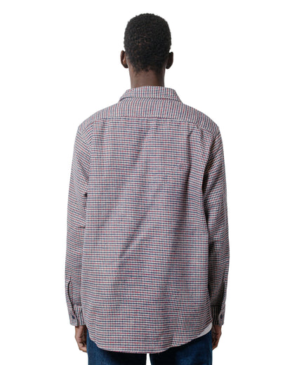lost & found Randy's Garments Randy's Garments 3-Pocket Work Shirt Cotton Heavy Brushed Houndstooth Blue/Red